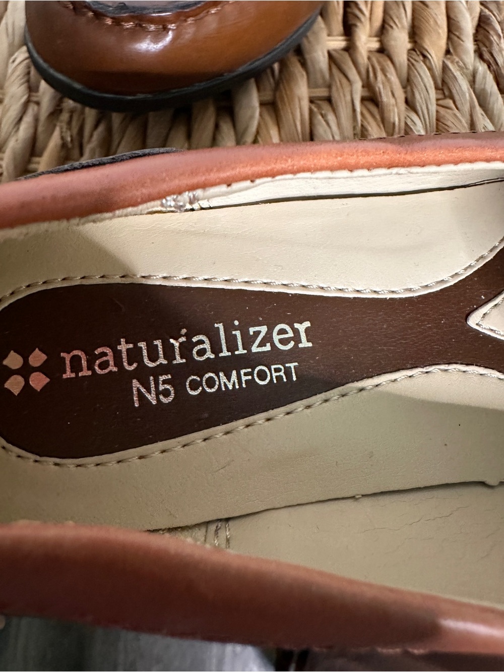 Naturalizer Two-Tone Brown & Cognac Leather Penny Loafers - Picture 10 of 11